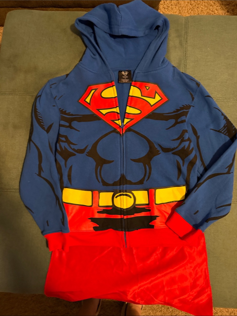 DC Comics Boys Superhero Hoodie Costume in Blue, Red, Yellow